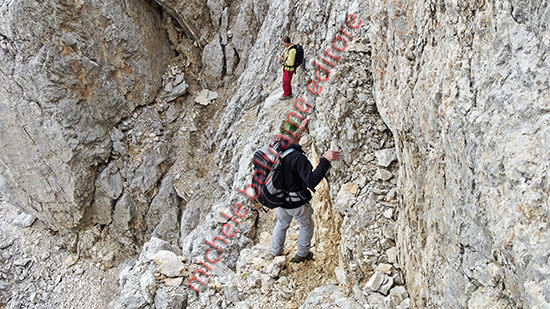 Via comune alla Bel Pra, sotto vetta